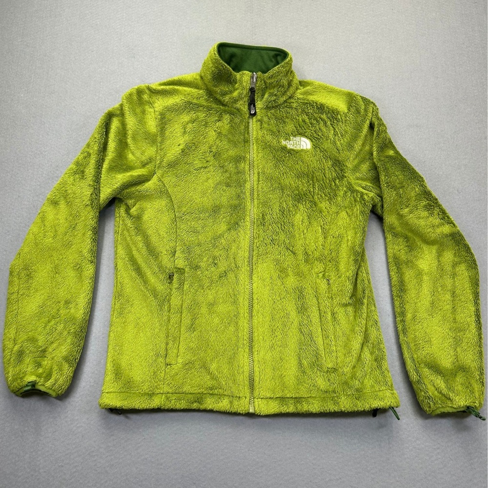 The North Face Osito Fleece Jacket Womens Small S Lime Green Full Zip 6146